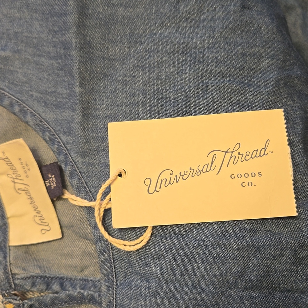 Universal Thread Blue Peplum Blouse - Picture 5 of 6